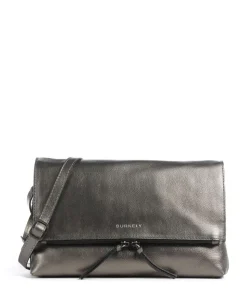 Creased Crystal Umhängetasche fein genarbtes Leder dunkelgrau