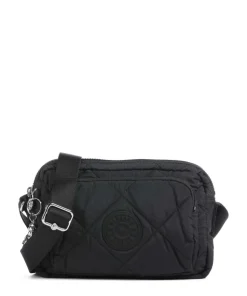 Crinkled Quilt Abanu M Zip Umhängetasche Polyamide schwarz