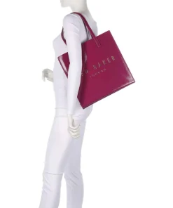 Crinkon Shopper Lederimitat brombeer