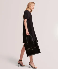 Crinkon Shopper Lederimitat schwarz