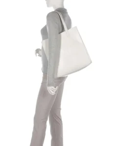 Croccon Shopper Lederimitat elfenbein