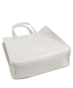 Croccon Shopper Lederimitat elfenbein