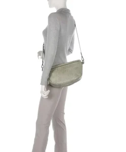 Crolinchen Umhängetasche genarbtes Leder grün