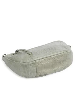 Crolinchen Umhängetasche genarbtes Leder grün