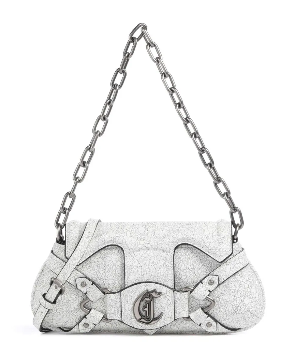 Crossed Laces Schultertasche Lederimitat weiß