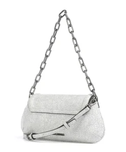 Crossed Laces Schultertasche Lederimitat weiß