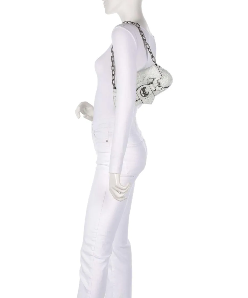 Crossed Laces Schultertasche Lederimitat weiß