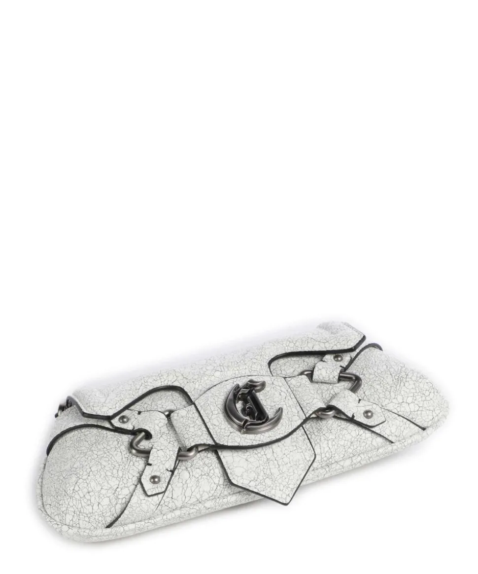 Crossed Laces Schultertasche Lederimitat weiß