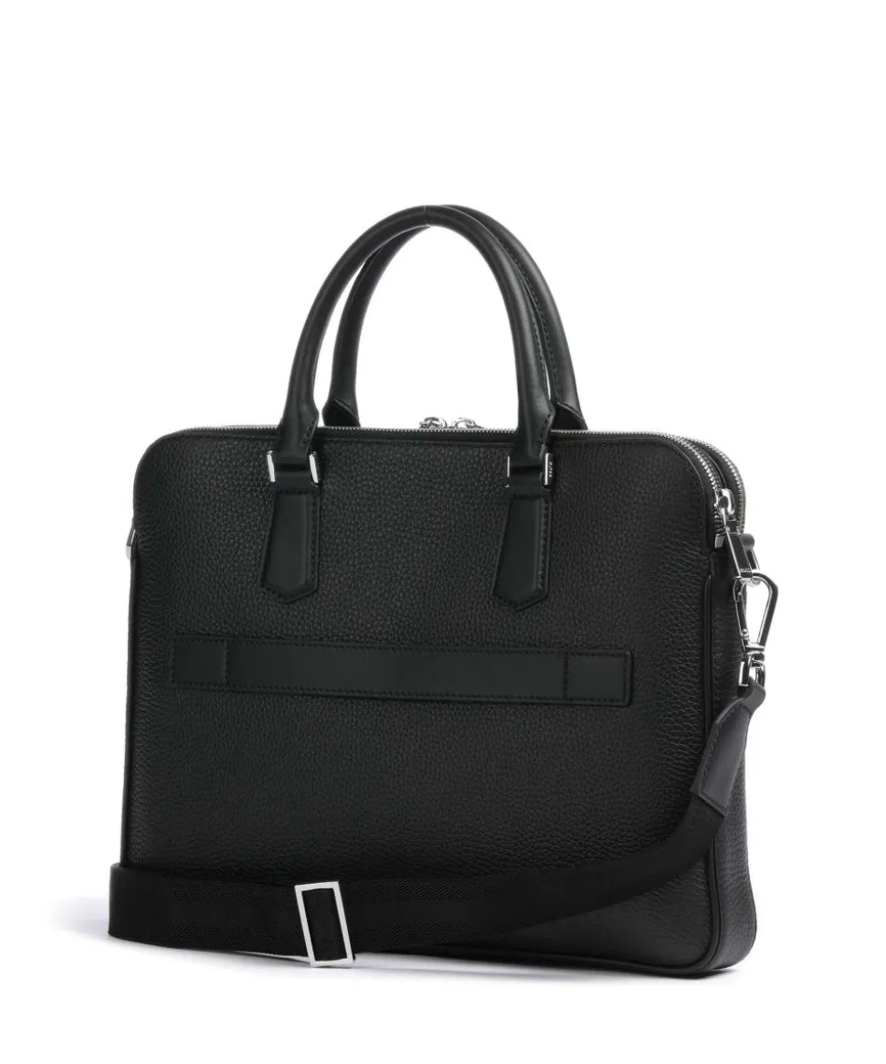 Crosstown Aktentasche genarbtes Rindsleder schwarz