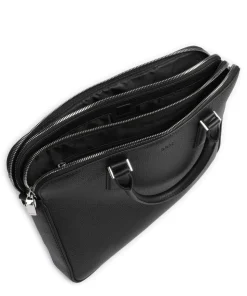 Crosstown Aktentasche genarbtes Rindsleder schwarz