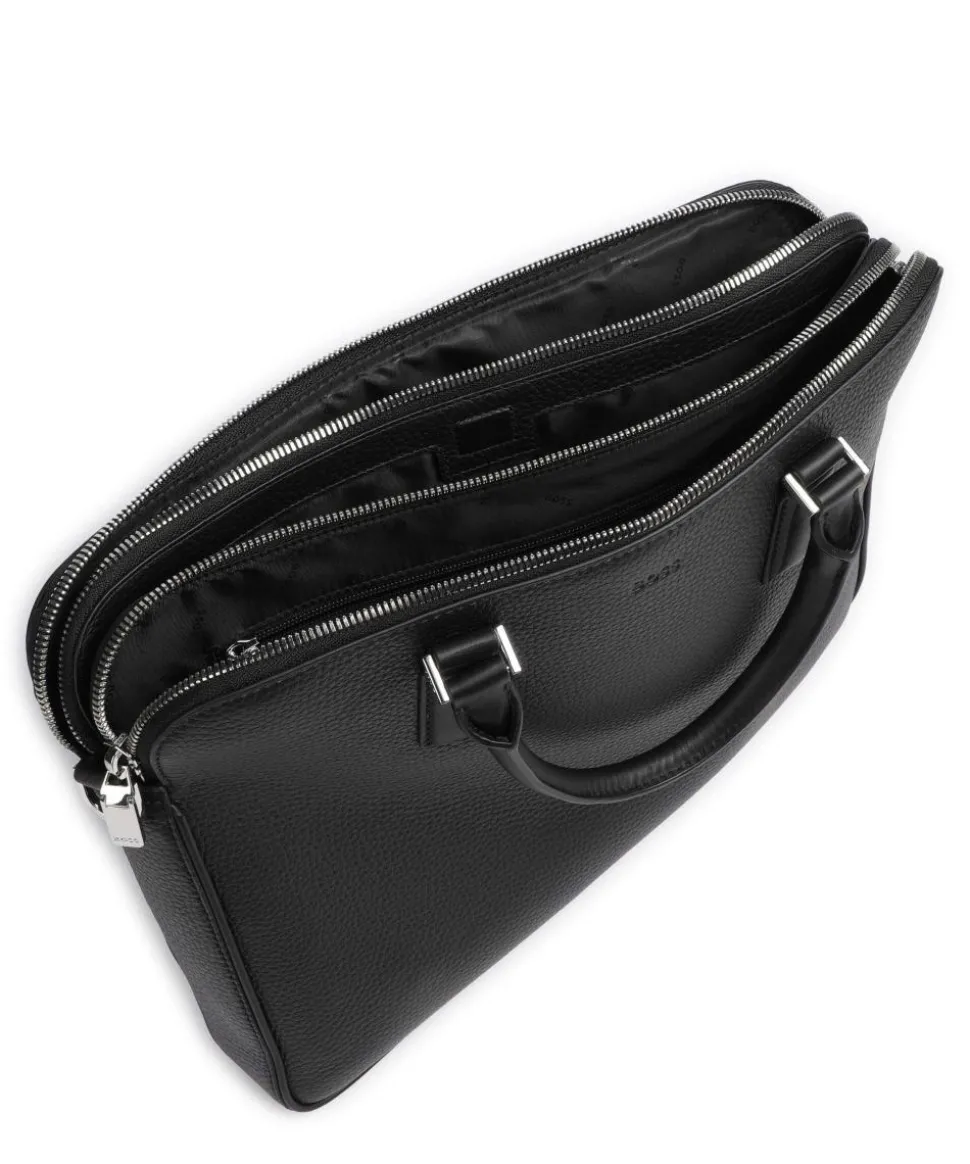 Crosstown Aktentasche genarbtes Rindsleder schwarz