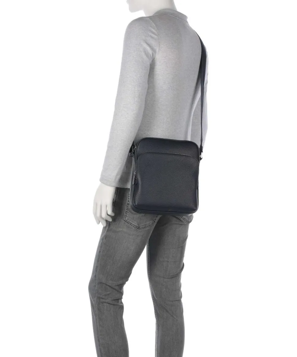 Crosstown Umhängetasche genarbtes Rindsleder navy