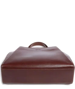 Crown Handtasche fein genarbtes Rindsleder braun