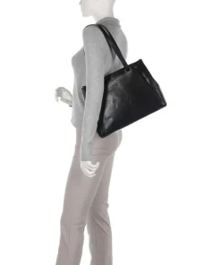 Crown Shopper fein genarbtes Rindsleder schwarz