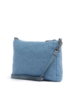 Cuddle Schultertasche Kunstfell hellblau