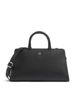 Cybill M Handtasche genarbtes Rindsleder schwarz