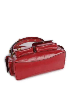 Dakota Small Umhängetasche Pull-Up Rindsleder dunkelrot