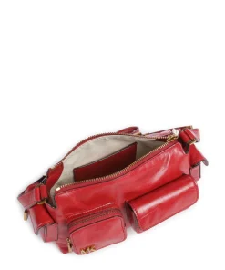 Dakota Small Umhängetasche Pull-Up Rindsleder dunkelrot