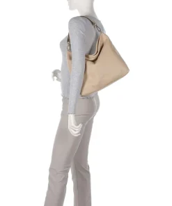 Dalia Kaia Beuteltasche genarbtes Rindsleder beige