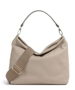 Dalia Kaia Beuteltasche genarbtes Leder beige