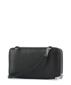 Dalia Lia Geldbörse genarbtes Leder schwarz