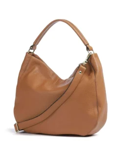 Dalia Mia Beuteltasche genarbtes Leder braun