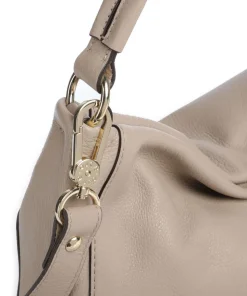 Dalia Mia Beuteltasche genarbtes Leder beige