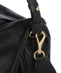 Dalia Star Saddle Beuteltasche genarbtes Rindsleder schwarz