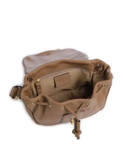 Dalia Star Saddle Umhängetasche genarbtes Leder camel