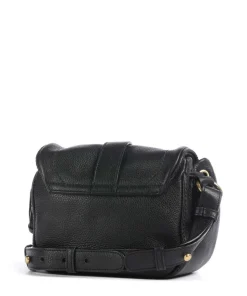 Dalia Star Saddle Umhängetasche genarbtes Leder schwarz