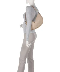 Dalia Willow Beuteltasche genarbtes Leder natur