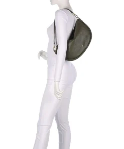 Dalia Willow Beuteltasche genarbtes Leder khaki