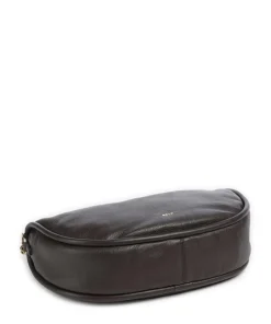 Dalia Willow Beuteltasche genarbtes Leder dunkelbraun