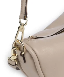 Dalia Willow Beuteltasche genarbtes Leder beige