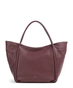 Dalia Willow Shopper genarbtes Leder wein