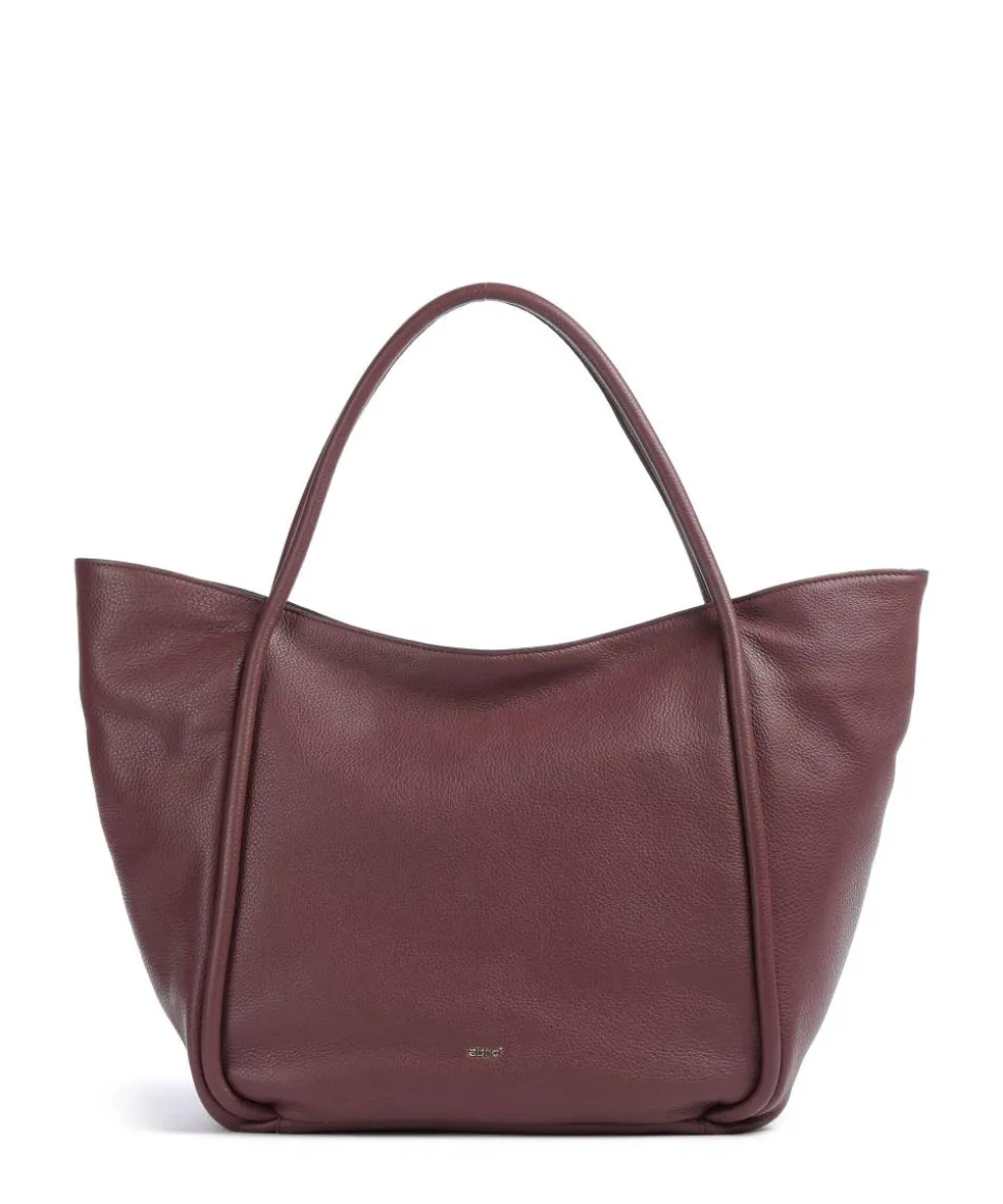 Dalia Willow Shopper genarbtes Leder wein