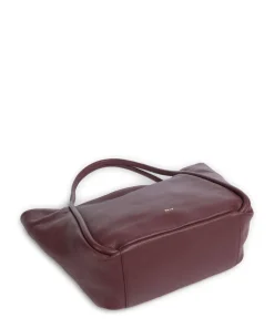 Dalia Willow Shopper genarbtes Leder wein