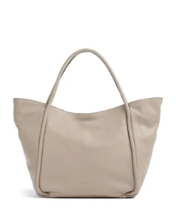 Dalia Willow Shopper genarbtes Leder beige
