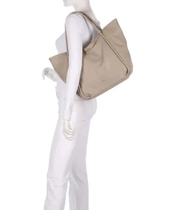 Dalia Willow Shopper genarbtes Leder beige