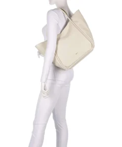Dalia Willow Shopper genarbtes Leder creme