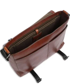 Damiano Aktentasche 14″ fein genarbtes Rindsleder braun