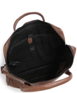 Damon Damon Aktentasche 14″ genarbtes Leder braun