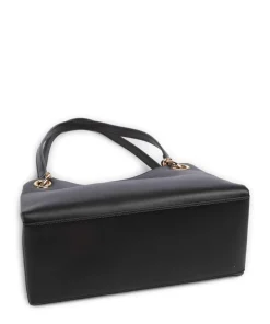 Dangling Schultertasche Lederimitat schwarz