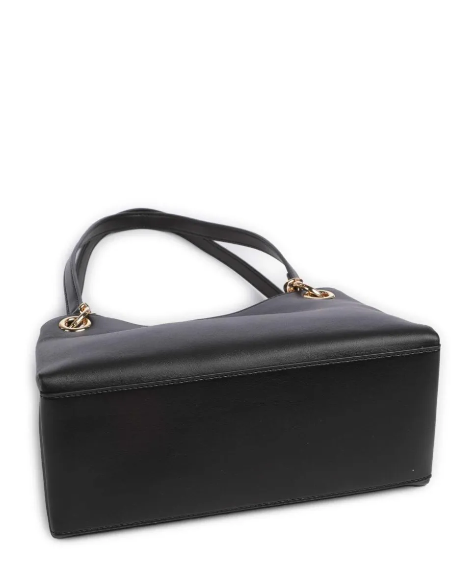 Dangling Schultertasche Lederimitat schwarz