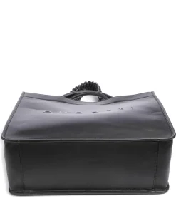 Daphne Handtasche 14″ fein genarbtes Leder schwarz