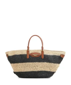 Daphney 40 Straw Handtasche Papier natur/schwarz