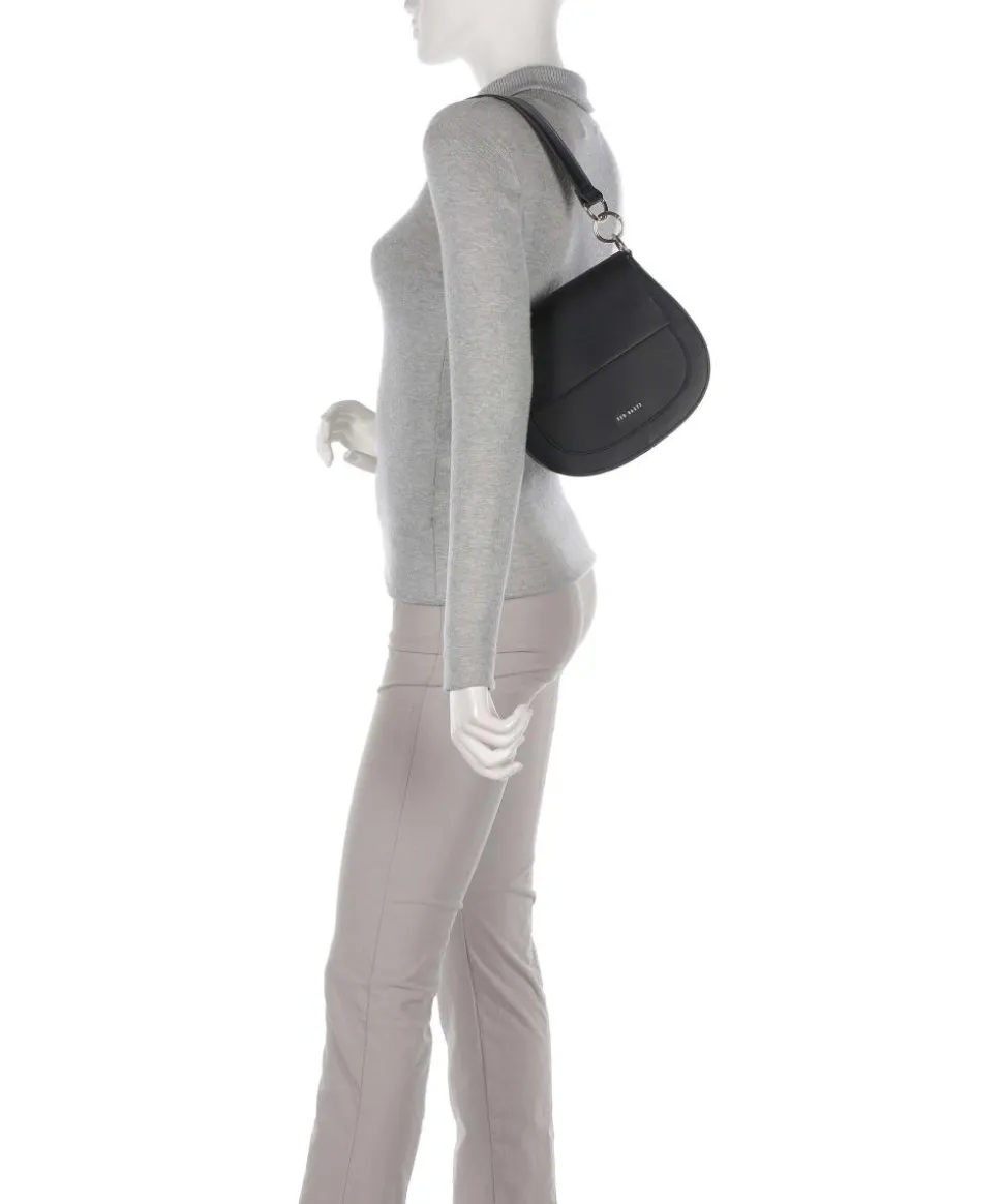 Darcell Schultertasche fein genarbtes Rindsleder schwarz