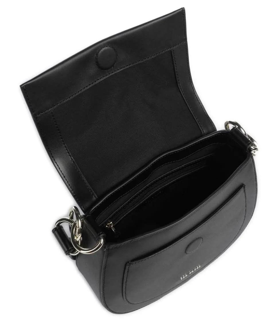 Darcell Schultertasche fein genarbtes Rindsleder schwarz