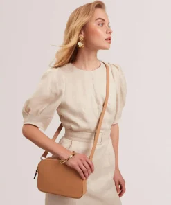 Darcelo Umhängetasche fein genarbtes Rindsleder taupe