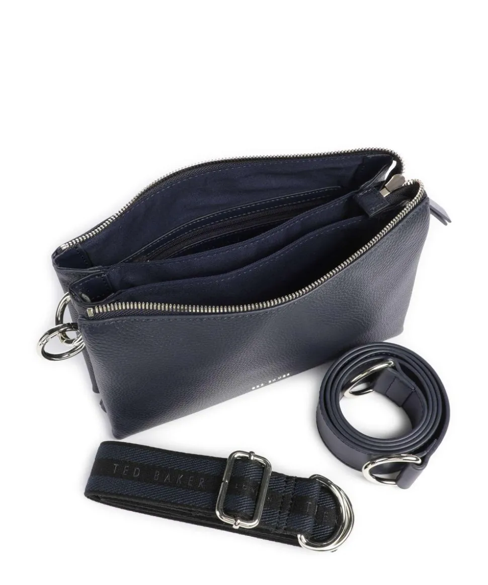 Darceyy Umhängetasche glattes Rindsleder dunkelblau